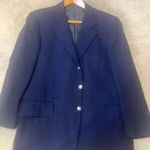 Elegant Navy Men's custom-made 100% cashmere Blazer